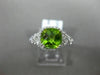 WIDE 1.70CT DIAMOND & AAA PERIDOT 14KT WHITE GOLD OPEN FILIGREE ENGAGEMENT RING