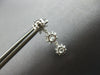 1.46CT DIAMOND 14KT WHITE GOLD MULTI FLOWER PAST PRESENT FUTURE HANGING EARRINGS