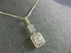 ESTATE .45CT DIAMOND 14K 2 TONE GOLD 3D ROUND & BAGUETTE CLUSTER JOURNEY PENDANT