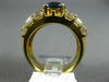 ESTATE LARGE 5.32CT DIAMOND & AAA SAPPHIRE 18KT YELLOW GOLD 3D ANNIVERSARY RING