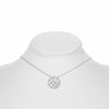 .17CT DIAMOND 14KT WHITE GOLD 3D CIRCLE OF LIFE CRISS CROSS CHAIN FUN NECKLACE