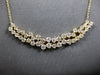 ESTATE LARGE 2.30CT DIAMOND 14KT YELLOW GOLD CLASSIC CLUSTER 2 ROW LOVE NECKLACE