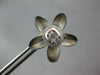 LARGE .47CT DIAMOND 18KT 2 TONE GOLD 3D CLASSIC ROSE FLOWER OVAL STUD EARRINGS