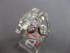 EXTRA LARGE 1.98CT DIAMOND 18KT WHITE GOLD 3D MULTI SHAPE SQUARE ENGAGEMENT RING