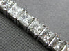 ESTATE LARGE 9.36CT DIAMOND 14K WHITE GOLD 3D PRINCESS INVISIBLE TENNIS BRACELET