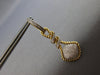 LARGE .75CT DIAMOND 14KT 2 TONE GOLD 3D GEOMETRICAL LOVE KNOT HANGING EARRINGS