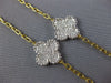 LARGE 4.32CT WHITE & PINK DIAMOND 18K TRI COLOR GOLD FLOWER BY THE YARD NECKLACE