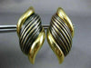 ESTATE EXTRA LARGE 18KT YELLOW GOLD LEAF SWIRL ITALIAN DESIGN CLIP ON EARRINGS