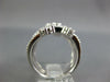 EXTRA LARGE 1.47CT DIAMOND 18K WHITE GOLD MULTI ROW CRISS CROSS FLOWER LOVE RING