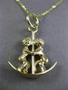 ESTATE 14KT YELLOW GOLD 3D LOVE SEE SAW PENDANT & CHAIN PERFECT GIFT!  #23812