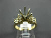 ESTATE WIDE .49CT DIAMOND 14KT YELLOW GOLD 3D SEMI MOUNT ENGAGEMENT RING #4117