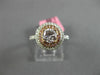 GIA 1.10CT WHITE & PINK DIAMOND 18KT WHITE & ROSE GOLD 3D HALO ENGAGEMENT RING