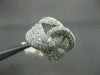 ESTATE EXTRA LARGE 2.92CT ROUND CUT DIAMOND 14KT WHITE GOLD WOVEN INFINITY RING