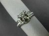 ESTATE WIDE .35CT DIAMOND 14KT WHITE GOLD HALO SEMI MOUNT ENGAGEMENT RING #19870
