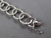 ESTATE WIDE 2.50CT DIAMOND 14KT WHITE GOLD ROUND OVAL LOVE KNOT TENNIS BRACELET