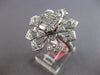 EXTRA LARGE 3.17CT DIAMOND 18KT WHITE GOLD ROUND & BAGUETTE STAR COCKTAIL RING
