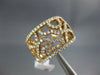 ESTATE WIDE .97CT DIAMOND 18KT ROSE GOLD 3D CLASSIC OPEN FILIGREE FUN RING