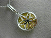 ESTATE LARGE 2.13CT WHITE & FANCY YELLOW DIAMOND 18KT 2 TONE GOLD ROUND PENDANT