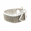 EXTRA LARGE 28.99CT WHITE & FANCY CHOCOLATE DIAMOND 18K WHITE GOLD BELT BRACELET