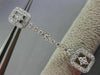 ESTATE .91CT DIAMOND 18KT WHITE GOLD RECTANGULAR MILGRAIN STAR HANGING EARRINGS
