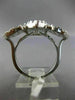 ESTATE LARGE 3.15CT DIAMOND 18KT WHITE GOLD 3D PAVE PEAR SHAPE CLUSTER FUN RING