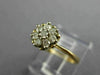 ESTATE .30CT ROUND DIAMOND 14K YELLOW GOLD CLASSIC CLUSTER STAR LOVE RING #23984