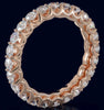 2.21CT DIAMOND 14KT ROSE GOLD 3D SHARED PRONG ETERNITY WEDDING ANNIVERSARY RING