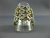 ESTATE LARGE 2.98CT DIAMOND 18KT TRI COLOR GOLD 3D OPEN CIRCLE FLEXIBLE FUN RING