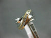 ESTATE WIDE .33CT ROUND DIAMOND 14KT TWO TONE GOLD CRISS CROSS CHANNEL FUN RING