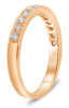 ESTATE .45CT DIAMOND 14KT ROSE GOLD ROUND CHANNEL PRONG CLASSIC ANNIVERSARY RING