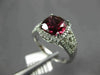 ESTATE WIDE 3.0CT DIAMOND & AAA RHODOLITE 14K ROSE GOLD INFINITY ENGAGEMENT RING