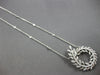 EXTRA LARGE 2.25CT DIAMOND 14K WHITE GOLD MULTI LEAF CRISS CROSS FLOWER NECKLACE