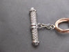 LARGE & LONG .98CT DIAMOND 14KT WHITE & ROSE GOLD OVAL LINK TOGGLE LOVE BRACELET
