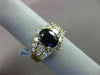 ESTATE WIDE 2.95CT DIAMOND & AAA SAPPHIRE 18KT YELLOW GOLD ENGAGEMENT RING !!