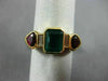 ESTATE 2.48CT DIAMOND AAA RUBY & EMERALD 18KT YELLOW GOLD LOVE ANNIVERSARY RING