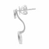 ESTATE 0.31CT DIAMOND 14KT WHITE GOLD 3D CLUSTER CIRCLE OF LIFE HANGING EARRINGS