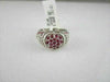 ANTIQUE HEART SHAPE 1.42CT RUBY DIAMOND 14K W GOLD RING