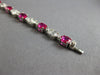 6.71CT DIAMOND & AAA RUBY 14KT WHITE GOLD OVAL ROUND & BAGUETTE TENNIS BRACELET