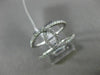ESTATE WIDE .27CT DIAMOND 18KT WHITE GOLD 3D TWO ROW OPEN INFINITY LOVE RING