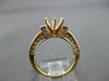 ESTATE 1.26CT BAGUETTE & PRINCESS DIAMOND 14K Y SEMI MOUNT ENGAGEMENT RING #1544