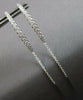 ESTATE LARGE .72CT DIAMOND 14KT WHITE GOLD GRADUATING BAR CHANDELIER HANGING EARRINGS
