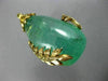 ANTIQUE EXTRA LARGE 50.45CT FANCY CANARY DIAMOND & AAA EMERALD 14KT GOLD 3D RING