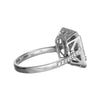 LARGE .94CT DIAMOND 18KT WHITE GOLD 3D ROUND & BAGUETTE SQUARE HALO OCTAGON RING