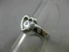 ESTATE WIDE .20CT DIAMOND 14KT WHITE GOLD 3D ETOILE BELT HEART FUN RING #15382