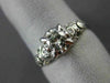 ANTIQUE .50CT OLD MINE DIAMOND 14KT WHITE GOLD FISHTAIL ENGAGEMENT RING #23339