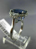 ESTATE LARGE 6.72CT DIAMOND & AAA SAPPHIRE PLATINUM CUSHION HALO ENGAGEMENT RING