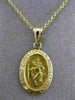 ESTATE 14K YELLOW GOLD OVAL SAINT CHRISTOPHER PROTECT US FLOATING PENDANT #24992