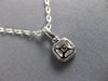 ESTATE .28CT DIAMOND 18KT WHITE GOLD 3D CLUSTER SQUARE HALO CLASSIC PENDANT