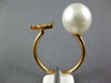 ESTATE .12CT DIAMOND & AAA SOUTH SEA PEARL 18KT YELLOW GOLD 3D CLASSIC STAR RING