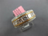 WIDE 2.56CT WHITE & PINK DIAMOND 18KT WHITE & ROSE GOLD 3 ROW ANNIVERSARY RING